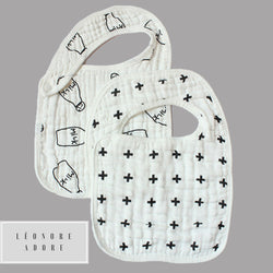 De la mousseline de coton pour essuyer la frimousse, en lot de 2.