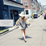 Strandhut aus Bambus Stroh, von Hand geflochten. Gib dem Sommer süße zurück.