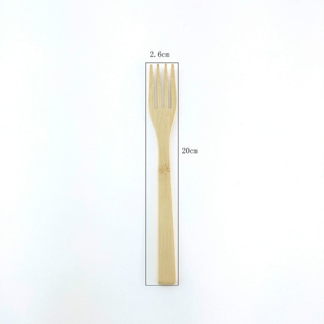 Posate in bambù da portare ovunque.