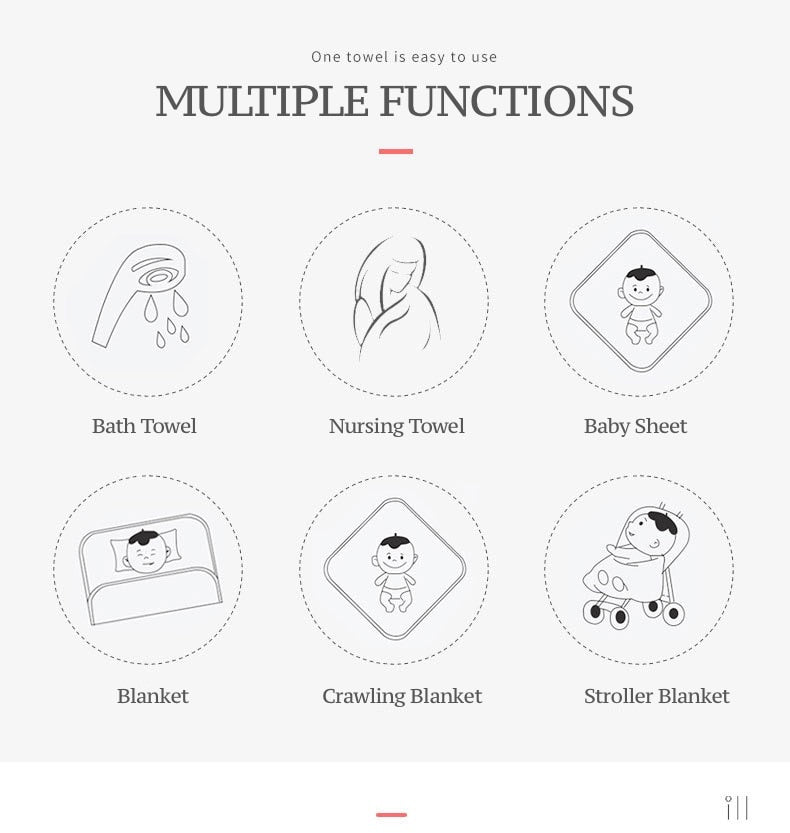 Grande quadrato (120 x 120cm) di mussola di bambù, leggero e super elegante! Diversi modelli tra cui scegliere