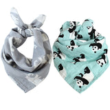 Lot de 2 gazes ultra-douces, 60x60cm, aux adorables motifs tendances.