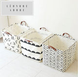 Panier de rangement pour jouets éco-responsable en lin, pliable, adorable. motifs tendances, drôle et pratique, panier à linge ou panier à rangements pour jouets. Pratique et aborable, pas cher. Leonoreadore.com