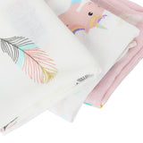 Set of 2 ultra-soft gauzes, 60x60cm, with adorable trendy patterns.