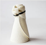 An elegant bamboo grass Beach Hat, curved without deformation.