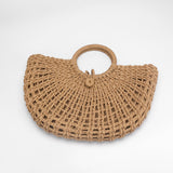 Straw beach bag, swing style. Inside pocket of your phone