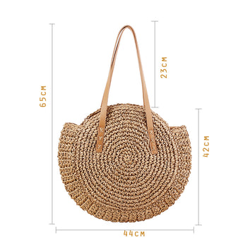Sustainable straw beach bag.